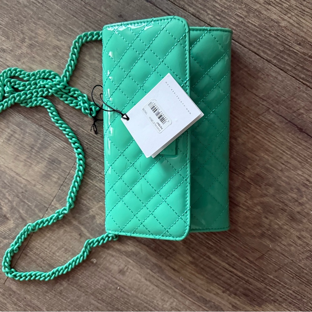 Quilted Green Crossbody Bag